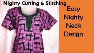 Nighty neck designs / Nighty neck cutting Malayalam@purplestitchandcraft​