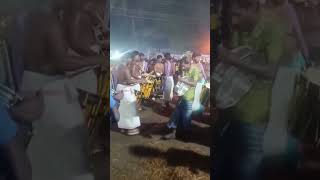 chenda melam during the village festival.