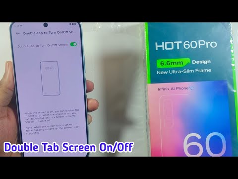 Infinix Hot 60 Pro Double Tap Screen On Off Double Tap To Turn On Off Setting Hot 60 Pro 