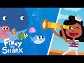 A sailor went to sea  kids song  finny the shark