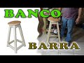 Banco De Madera Para Barra, Rápido De Hacer.