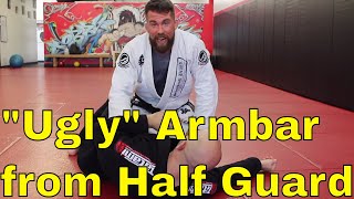 Back Step Your Way into A Shoulder Lock from Half Guard