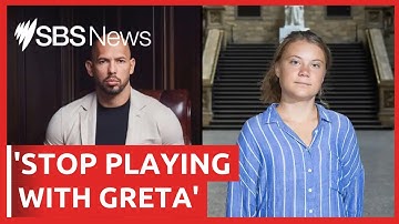 Environmental activist Greta Thunberg shuts down Andrew Tate with viral response | SBS News