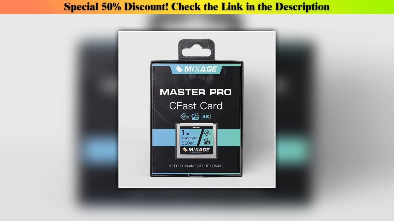 Top KingSpec C Fast Card CFast 2.0 512GB 256GB 1TB Memory Card 525MB/s Flash Card Memory Card For F