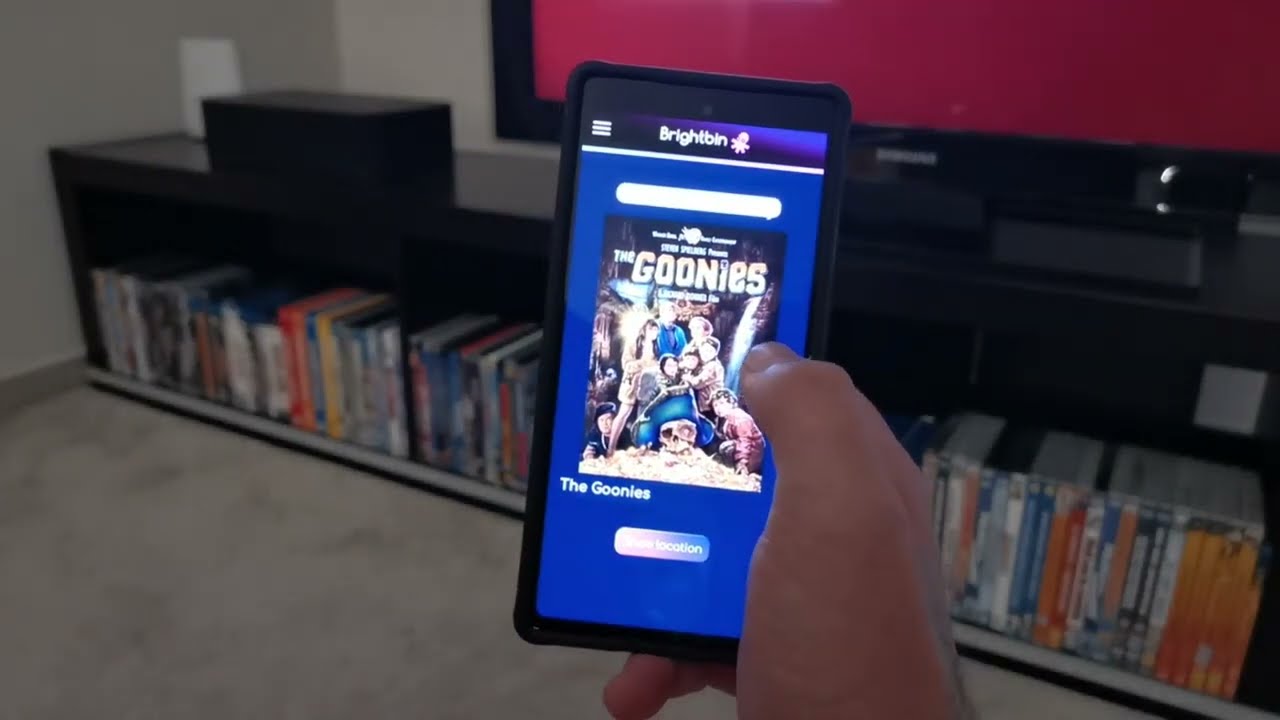 Brightbin on a DVD collection - voice control