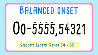 Balanced Vocal Onset Exercise | Staccato Legato - Oo