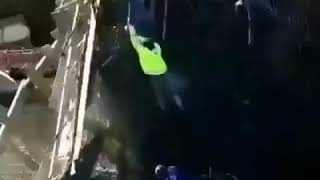 Concrete deck Collapsed