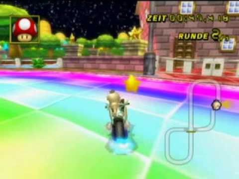 Mario Kart Wii Texture Hack - Rainbow Glow Circuit - YouTube