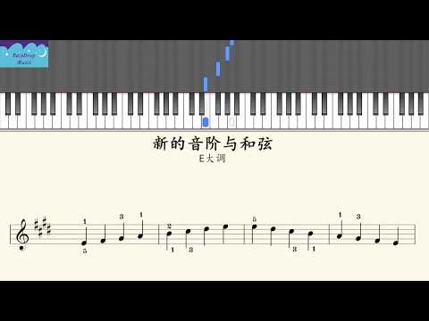 [RainDrop Music] 29新的音阶与和弦 E大调  约翰·汤普森简易钢琴教程4 [Piano Tutorial]