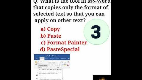 Easy Questions of MS Word in English || #msword #shorts #shortvideo #computer #mcq