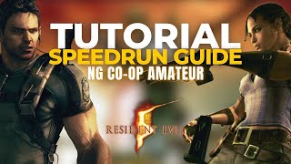 RE5 Speedrun Guide | TUTORIAL NG co-op Amateur (with subtitles)