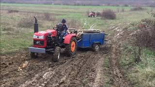 Mіні трактор SHIFENG 350L не вийшов в підйом,а Т-16 зміг/ Mini-tractor stuck on hill, passed by T16