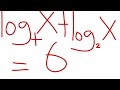 USA 🇺🇸,CAN YOU SOLVE THIS EXPONENTIAL EQUATION log₄(x) + log₂(x) = 6 ?