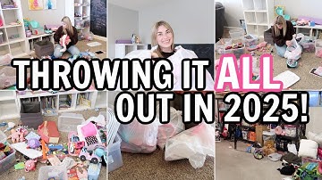 THROWING EVERYTHING OUT IN 2025 😱 | HUGE DECLUTTER & ORGANIZE | CLEANING MOTIVATION