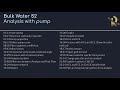 Bulk Water 52 - Analysis with pump