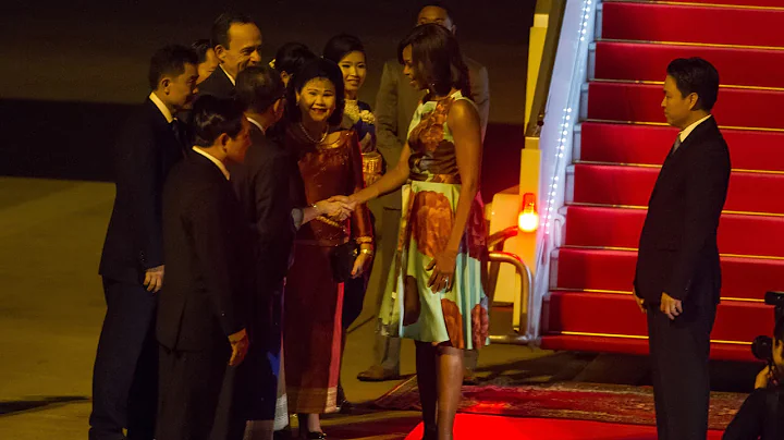 U.S. First Lady Michelle Obama Arrived Siem Reap