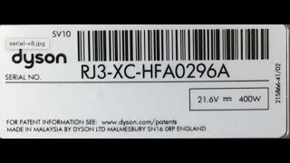 Where is. the Dyson V10 serial number located