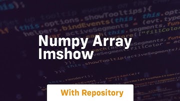 numpy array imshow
