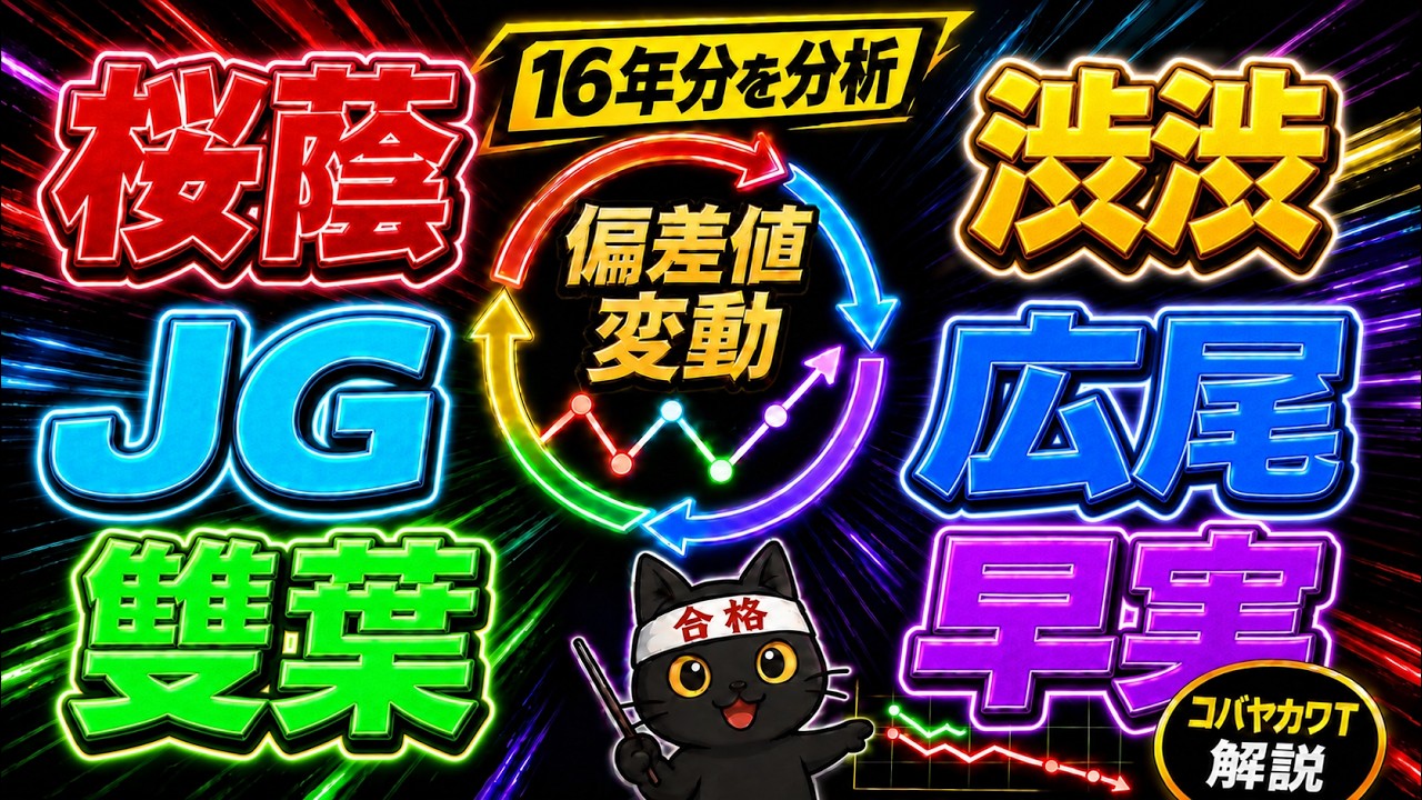 中学受験】6校の偏差値変動｜16年分を分析｜桜蔭・女子学院・雙葉・渋