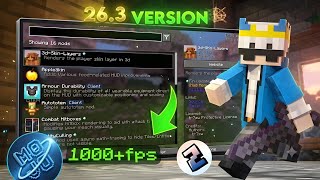 Minecraft 26.3 FPS Boost Mods 🤩 | MJ Launcher Lag Fix 🔥
