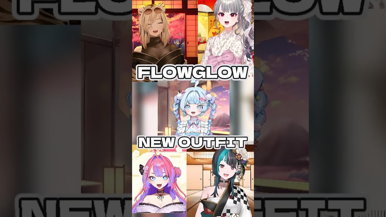 FlowGlow New Outfits are TOO CUTE!【Hololive】#hololive #vtuber #flowglow #shorts
