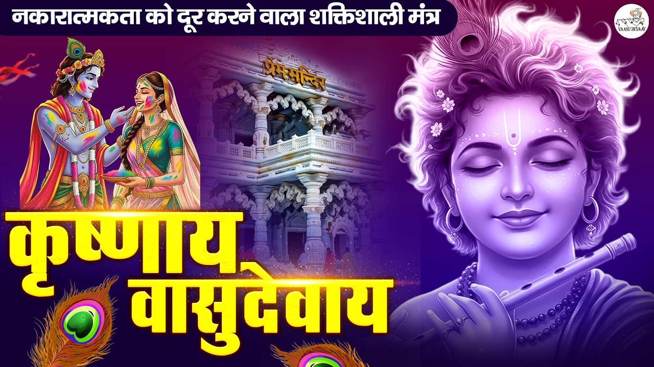 ॐ कृष्णाय वासुदेवाय हरये परमात्मने - Krishna Mantra | Om Krishnaya Vasudevaya 108 Times Bhakti Song