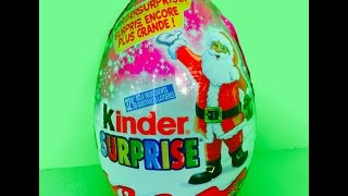 Huge Santa Christmas Kinder Surprise Chocolate Easter Egg Surprise Opening screenshot 3