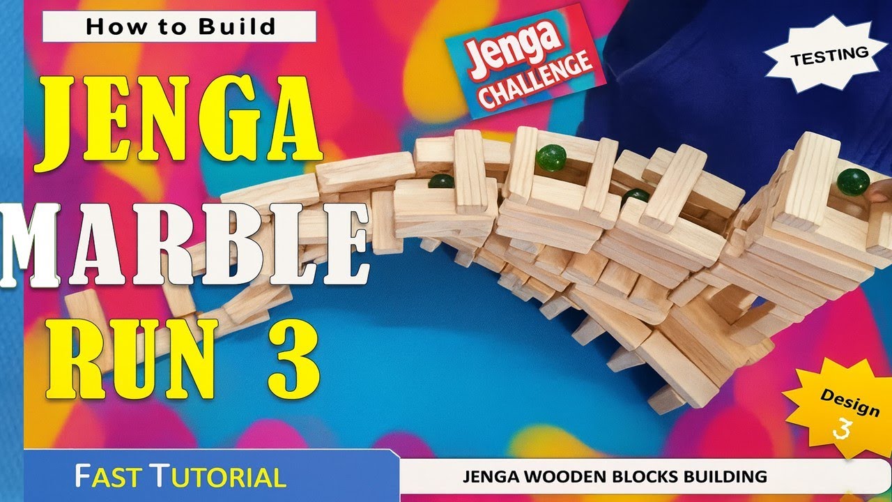 Jenga Tutorial #57: Jenga Marble Run Build Series! 🧱✨ (Design/Part-3) Easy Steps, Amazing Results!