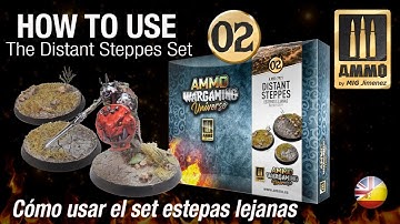 How to Use the AMMO Wargaming Universe Distant Steppes Set/ Cómo usar el set estepas lejanas