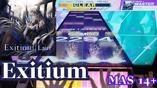CHUNITHM】Exitium(MASTER 14+) SSS!!!!! 1008342pts(6-0) - YouTube