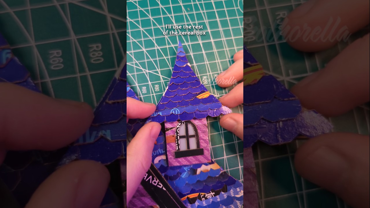 Haunted house from old food boxes! 🏚️