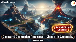 Geomorphic Processes | RAPID REVISION ONE SHOT | Class 11 Geography | ePaathshaala screenshot 2