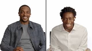 Damson Idris and Anthony Mackie talk about their crushes - Outside the Wire Interview.