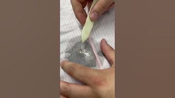 The process of removing 🩸 stains at a dry cleaners. #stainremoval #howto #shorts