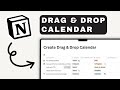 How to create a drag and drop calendar  notion for beginners