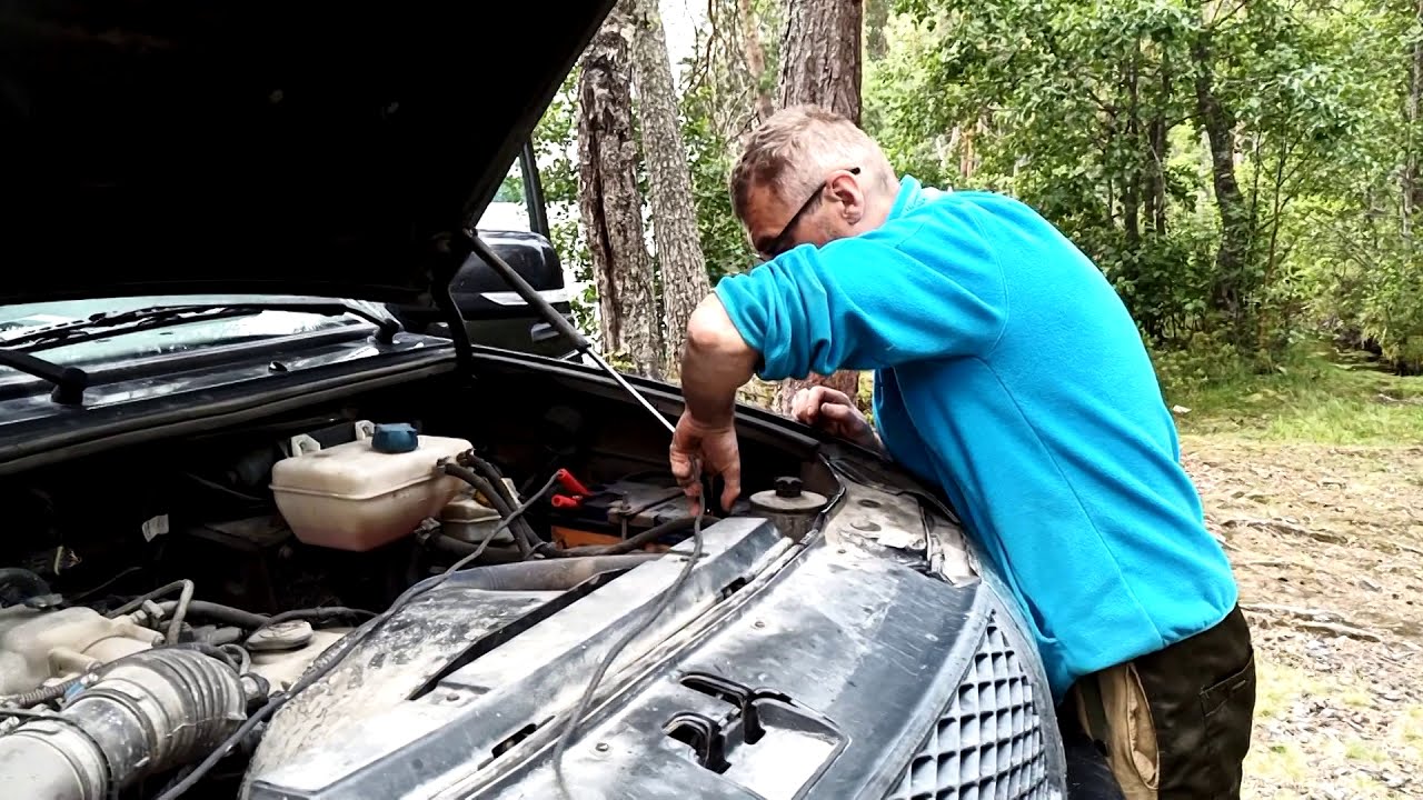 Утренняя зарядка аккумулятора в экспедиции по карелии (УАЗ Патриот ...