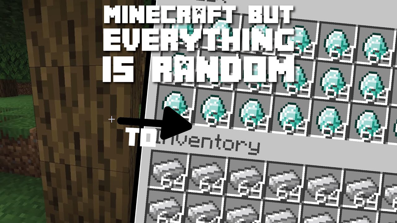 Minecraft but EVERYTHING is Random #minecraft #minecraftchallenge - YouTube