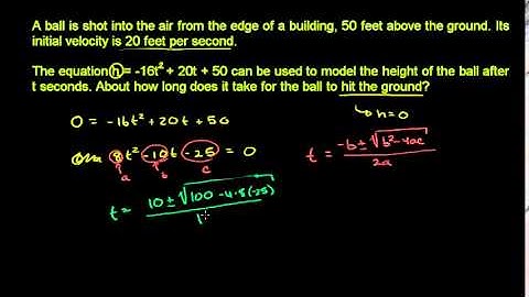 Example 4: Applying the quadratic formula
