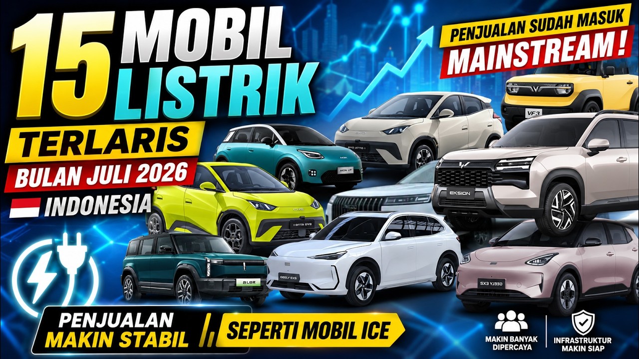 15 Mobil Listrik Terlaris Bulan Juli 2026 Indonesia — Transcript