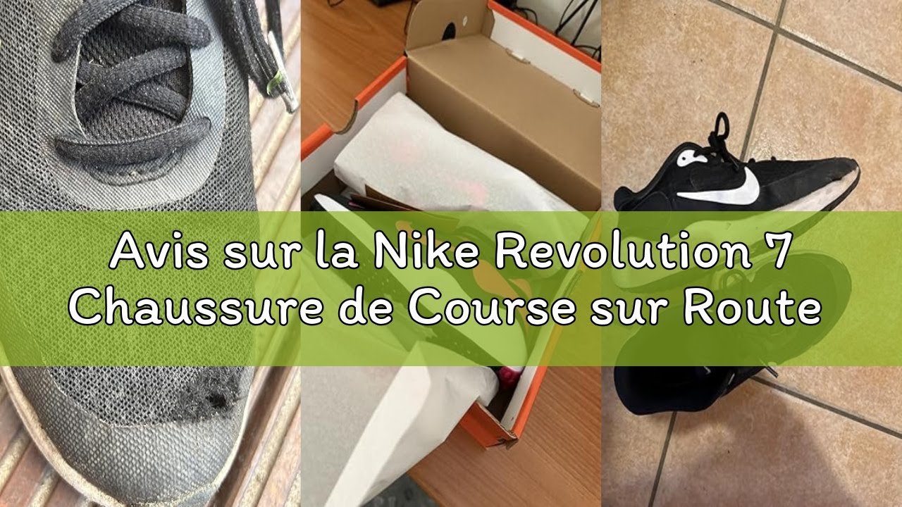 Avis sur la Nike Revolution 7 Chaussure de Course sur Route Black/White/White 39