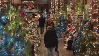 Century old barn decked out for Christmas in Amana Colonies