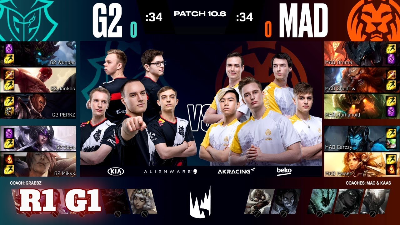 G2 Esports vs Mad Lions - Game 1 | Round 1 PlayOffs S10 LEC Spring 2020 | G2 vs MAD G1 - YouTube