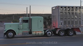 Truck Drivers on an Arizona desert highway, Truck Spotting USA