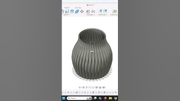 How I made this vase in fusion 360 (4/100) #3dprinting #3dprintable #autodeskfusion360 #stl