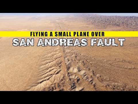 Flying a small airplane over the San Andreas fault