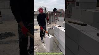 Watch This Block Split So Clean! Like Magic on Site Today!! #Masonry #Tools #Construction