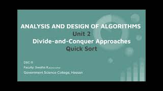 #QuickSort #Divide and Conquer