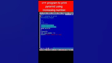 C++ program to  print pyramid using increasing number. #csmarathicoaching