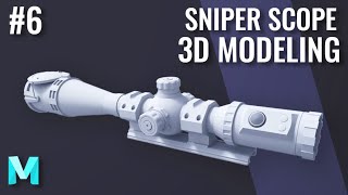 Celebrity 3D Scope Modeling Tutorial - Sniper Scope pt.6 #AbhiSculpts Wealth