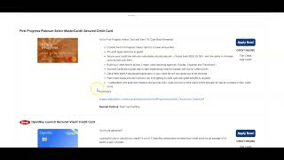 First Progress Platinum Select MasterCard Secured Credit Card Review 2024 | Build Credit Fast